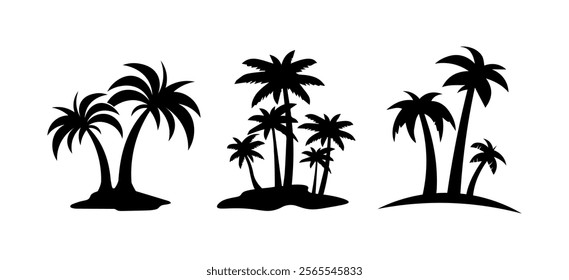 Palm tree summer logo template