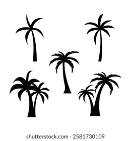 Palm tree summer logo template vector illustration