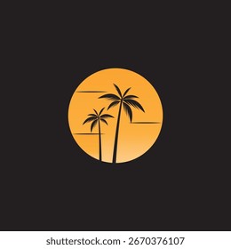 Palme Sommer Logo Vorlage Vektorgrafik