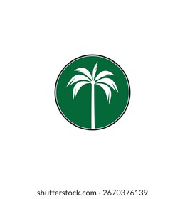 Palm tree summer logo template vector illustration