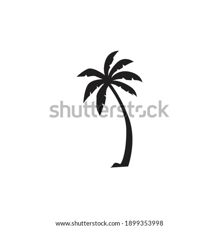 Palm tree summer logo template vector illustration