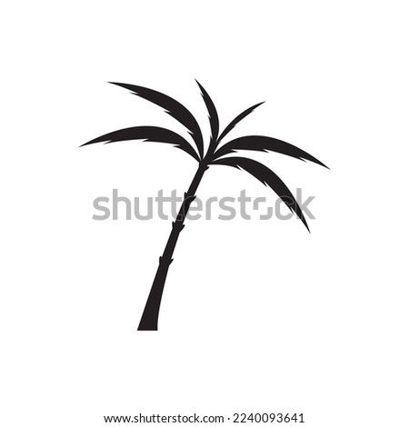 Palm tree summer logo template vector illustration