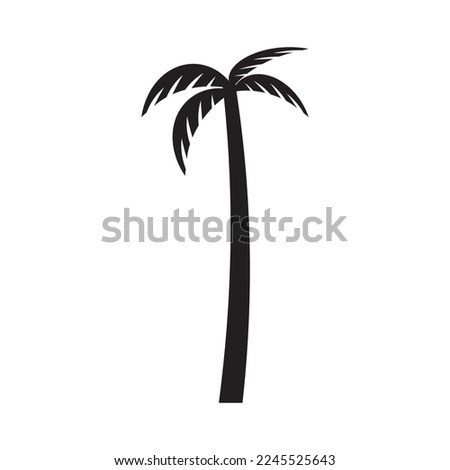 Palm tree summer logo template vector illustration