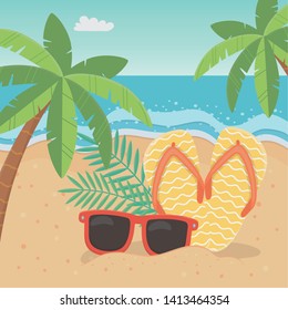 Palm tree of summer season design