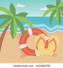 Palm tree of summer season design