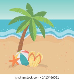 Palm tree of summer season design