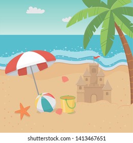 Palm tree of summer season design