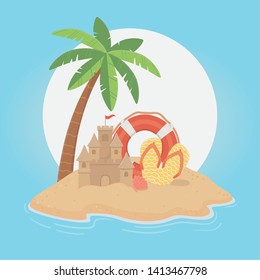 Palm tree of summer season design