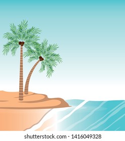 Palm tree of summer season design