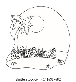 Palm tree of summer season design