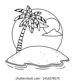 Palm tree of summer season design
