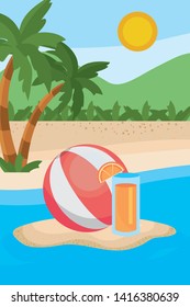 Palm tree of summer season design