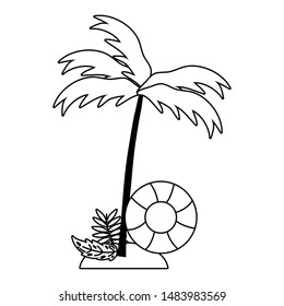 Palm tree of summer season design