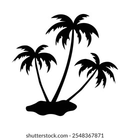 Palm tree summer silhouette, Palm tree