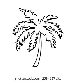 palm tree summer tropical icon vector illustration