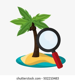 Palm tree of summer and vacation design