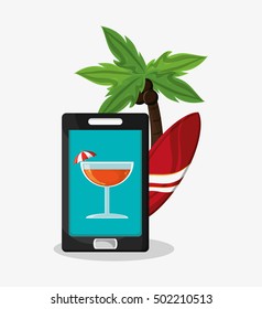 Palm tree of summer and vacation design