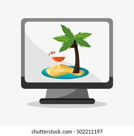 Palm tree of summer and vacation design