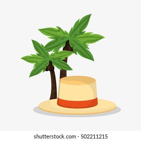 Palm tree of summer and vacation design