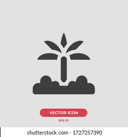 Palm tree, summer vector icon illustration. Ui/Ux. Premium quality.