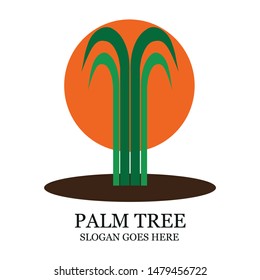 palm tree symbol design logo vector illustrator