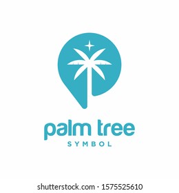 Palm Tree Symbol Logo Template