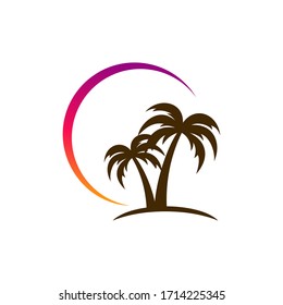 palm tree symbol vector illustration