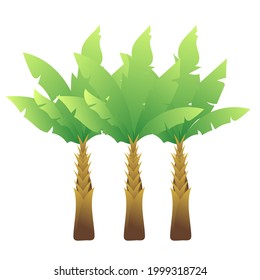 Palm tree symbol vector isolated on white background , illustration Vector EPS 10