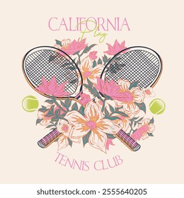 Palm tree with Tennis Ball. t shirt Design. sports graphic. vintage retro sports. tennis print Design. boys girls artwork. women's t shirt design. summer artwork. Girls graphic. summer graphics