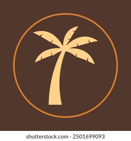Palm tree trendy icon ready abstract prepared vector illustration colorful artwork design.eps