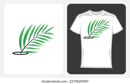 Palm tree trendy t-shirt design. typography, print, vector illustration.