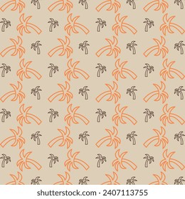Palm Tree trendy vector design repeating pattern illustration background