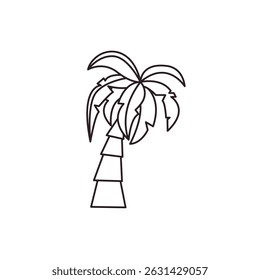 palm tree tropical coconut vector symbol sign emoji icon illustration