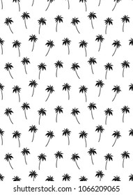 Palm tree tropical seamless vector pattern