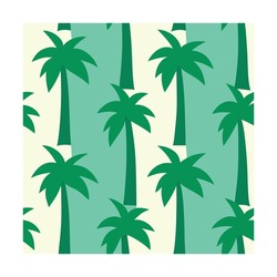 Palm Tree Trunks with Sparse Leaves Seamless Repeat