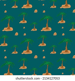 palm tree, uninhabited island. pattern.high quality for your design.vector illustration.textiles,wallpaper,decoration,print,