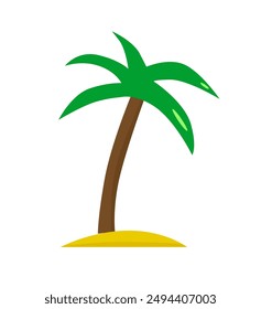 palm tree vacation tropical sand beach vector isolated design
