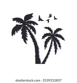 Palm Tree Vector Art Design.