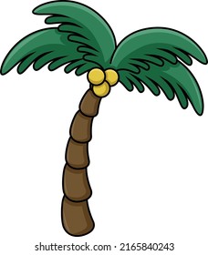 Ilustración de arte vectorial de árbol de palma