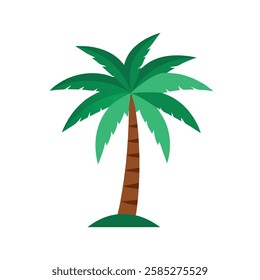 Palm tree vector art on white background