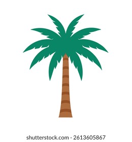 Palm tree vector art on white background