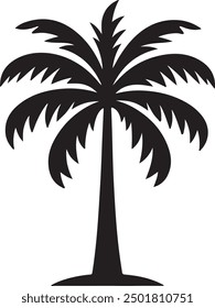 A palm tree vector art sillhoutte