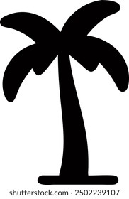 Palm tree vector, beach tree