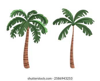 Palm tree. Vector clipart illustration on isolated background.