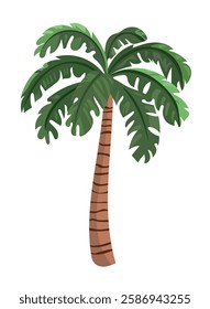 Palm tree. Vector clipart illustration on isolated background.