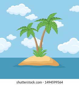 Palm tree vector design illustration 