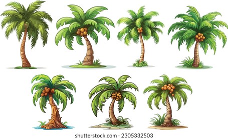 Palm tree vector design, Palm tree illustration