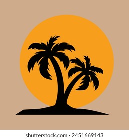 Palm Tree Vector File Palm Tree Clipart Graphic Digital Cut File for