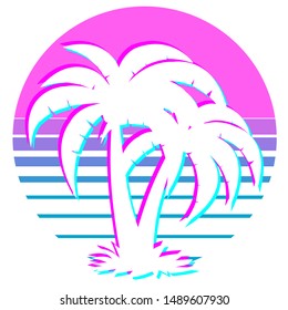 palm tree vector graphic clipart design
