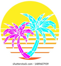 palm tree vector graphic clipart design